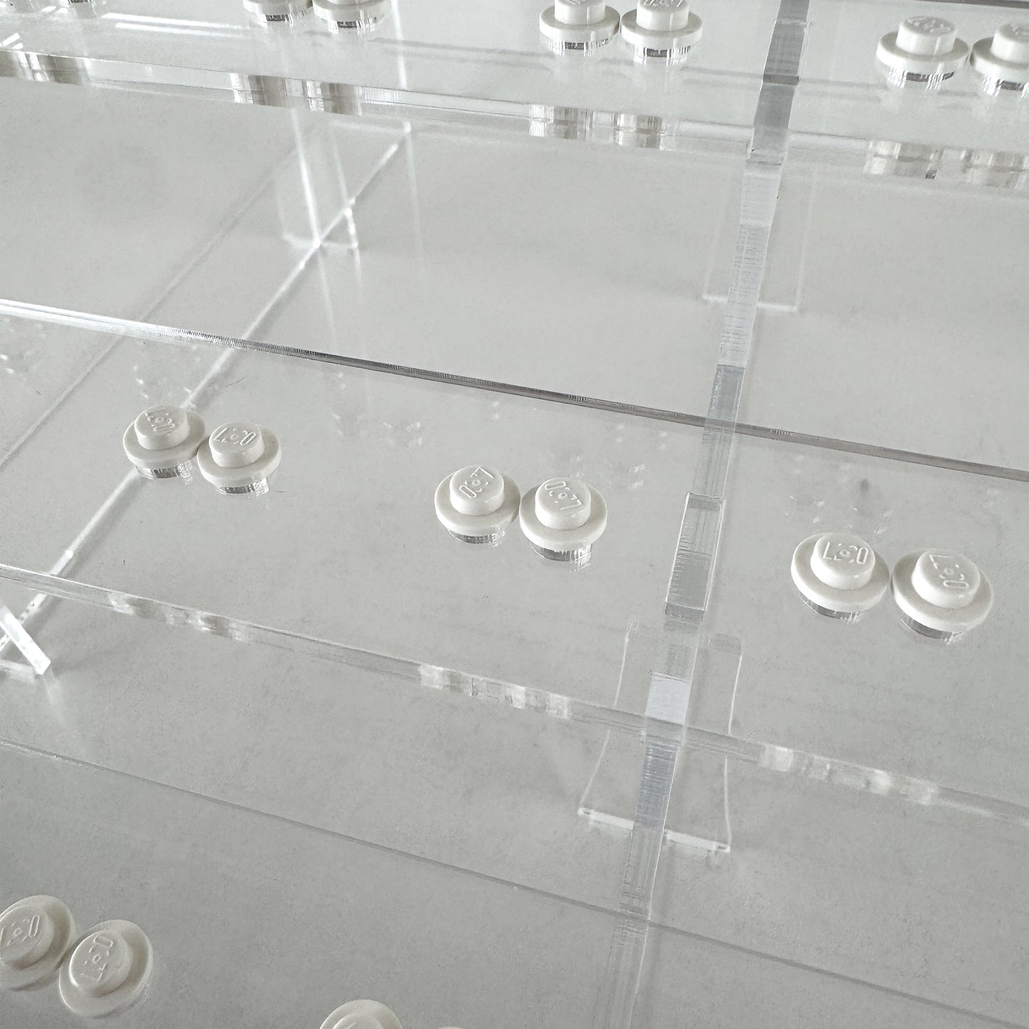 Display stand for 100 LEGO minifigures fitted inside IKEA KALLAX shelf