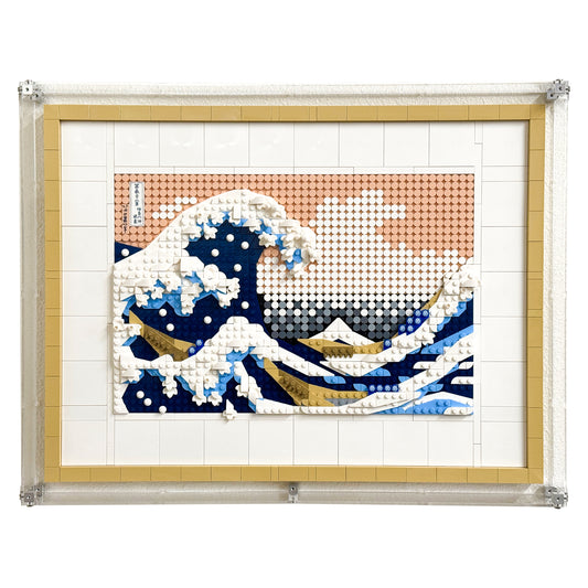 Wall Mounted Display Case for LEGO 31208 Art Hokusai – The Great Wave