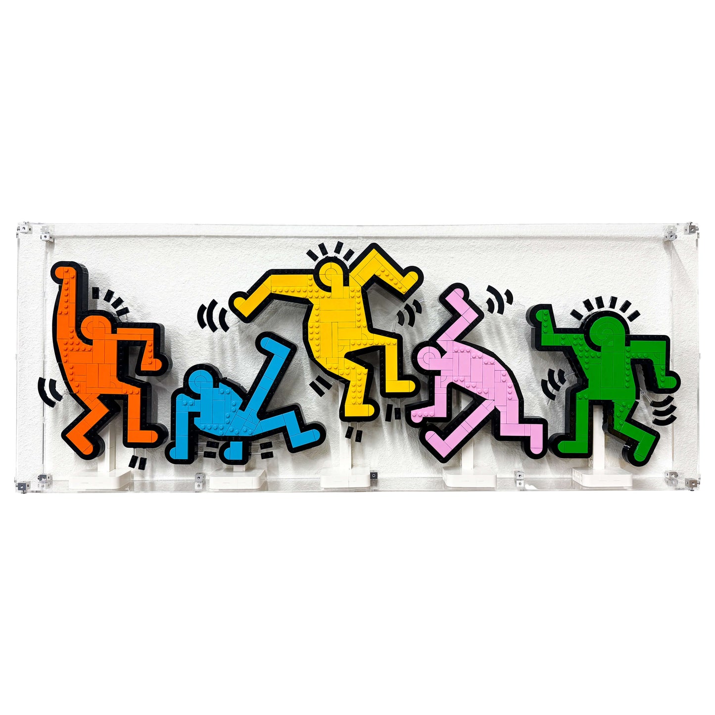 Wall Mounted Display Case for LEGO 31216 Art Keith Haring – Dancing Figures