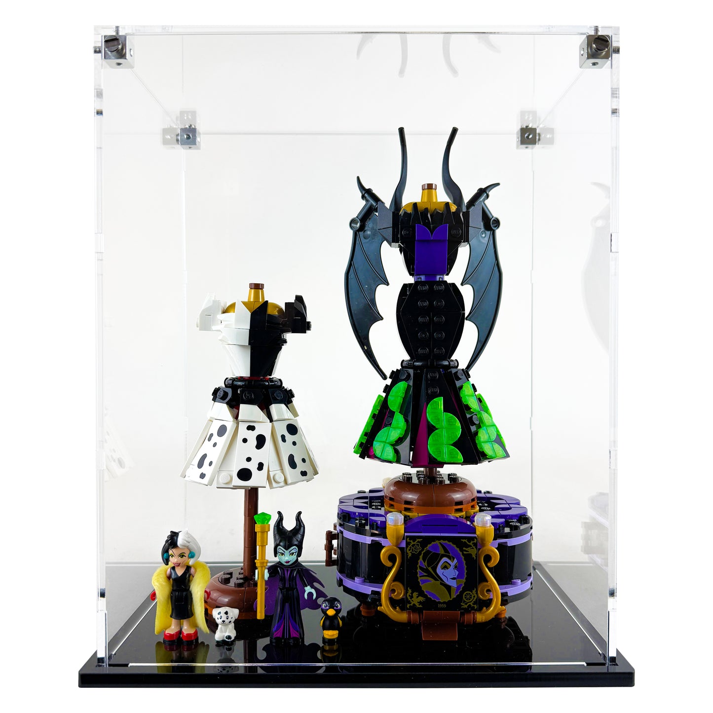 Display Case for LEGO 43262 Disney Maleficent's and Cruella De Vil's Dresses