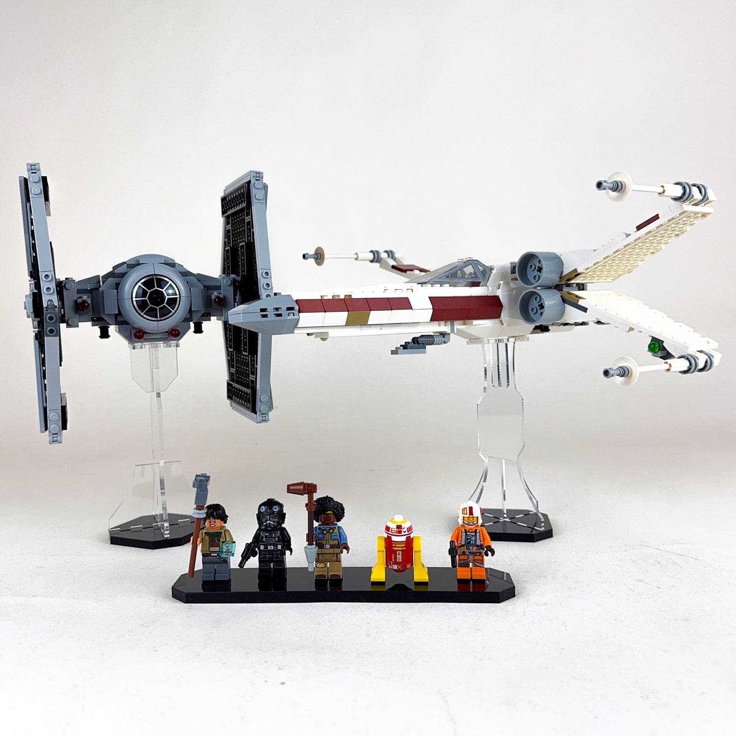 Display Stand for LEGO 75383 Star Wars TIE Fighter X-Wing Mash-up