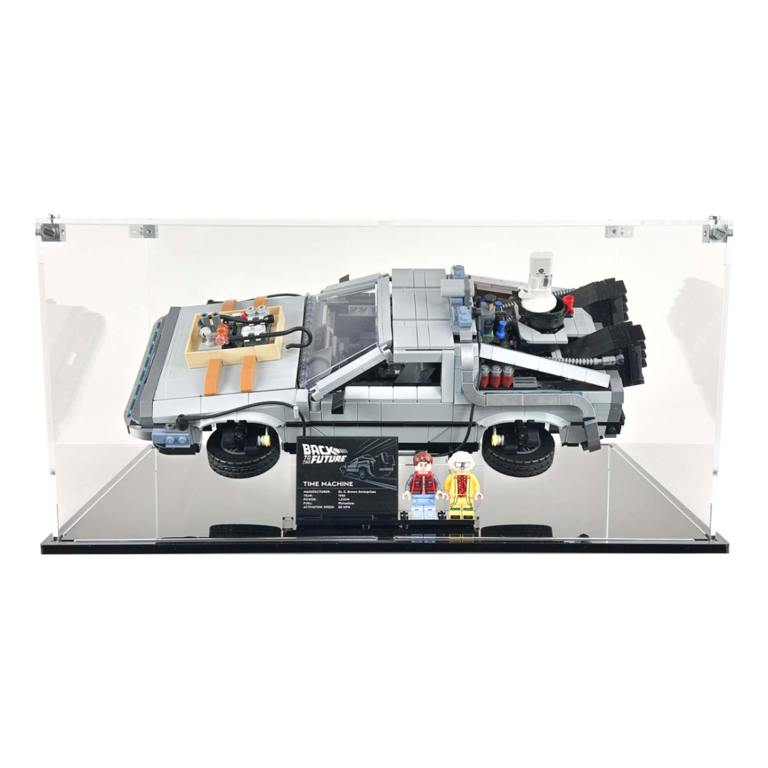 10300 display case lego icons back to the future time machine