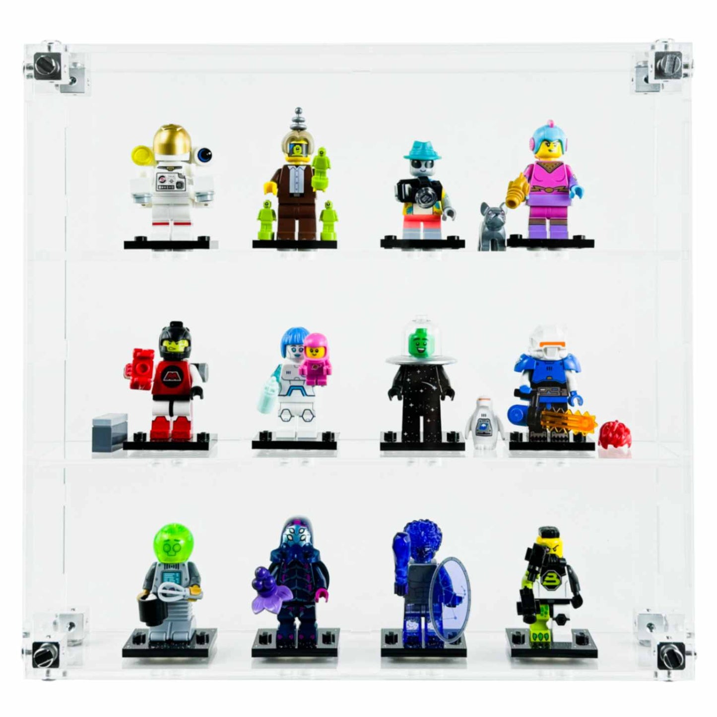 12 minifigure lego display case wall mounted