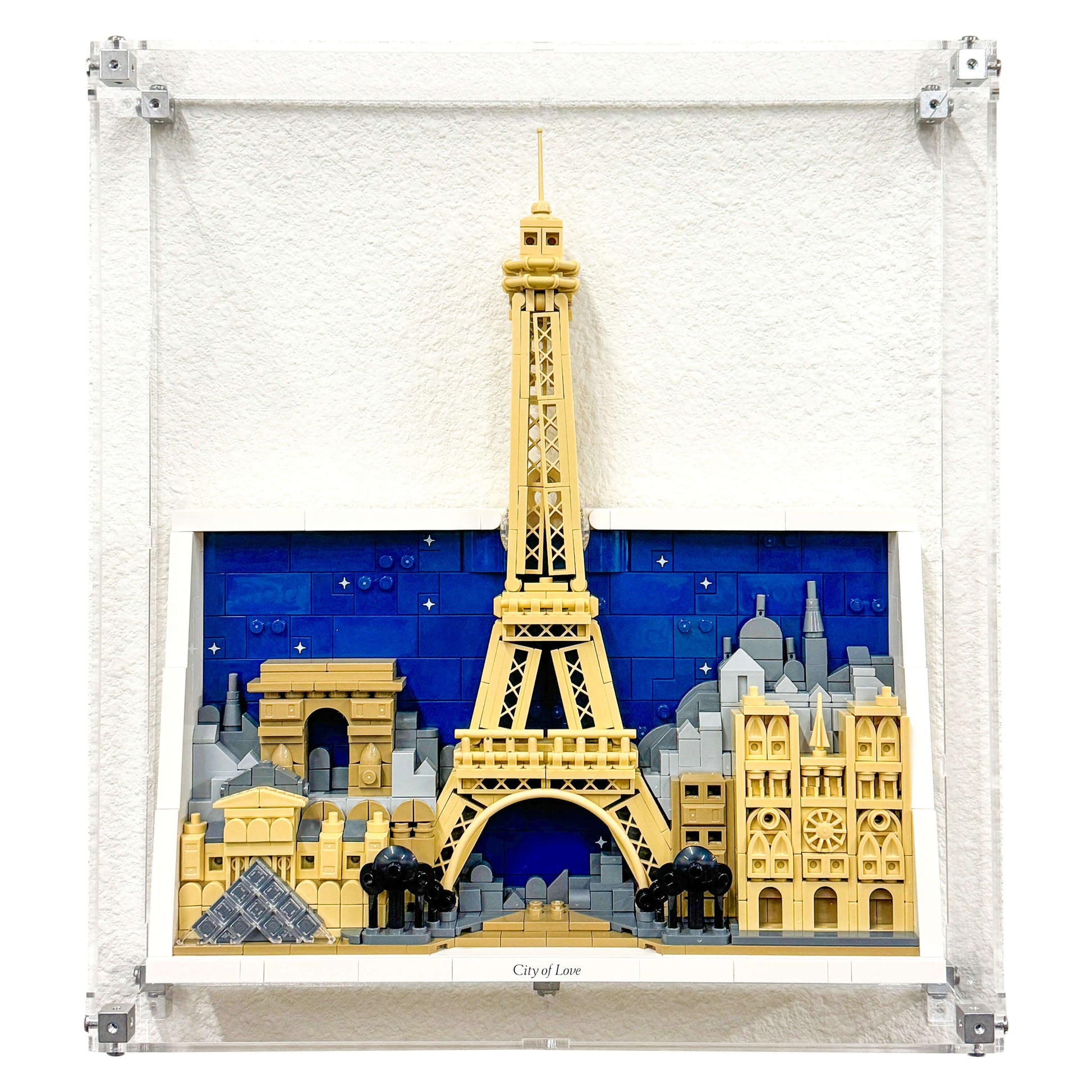 Wall Mounted Display Case for LEGO 21064 Architecture Paris - City of Love