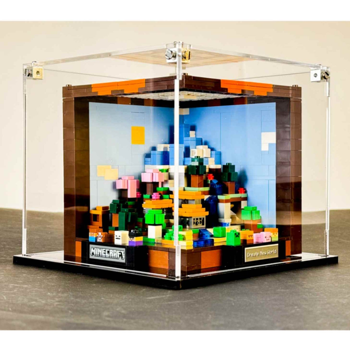 21265 display case lego minecraft the crafting table