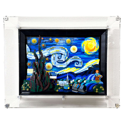 Wall Mounted Display Case for LEGO 21333 Ideas Vincent van Gogh - The Starry Night