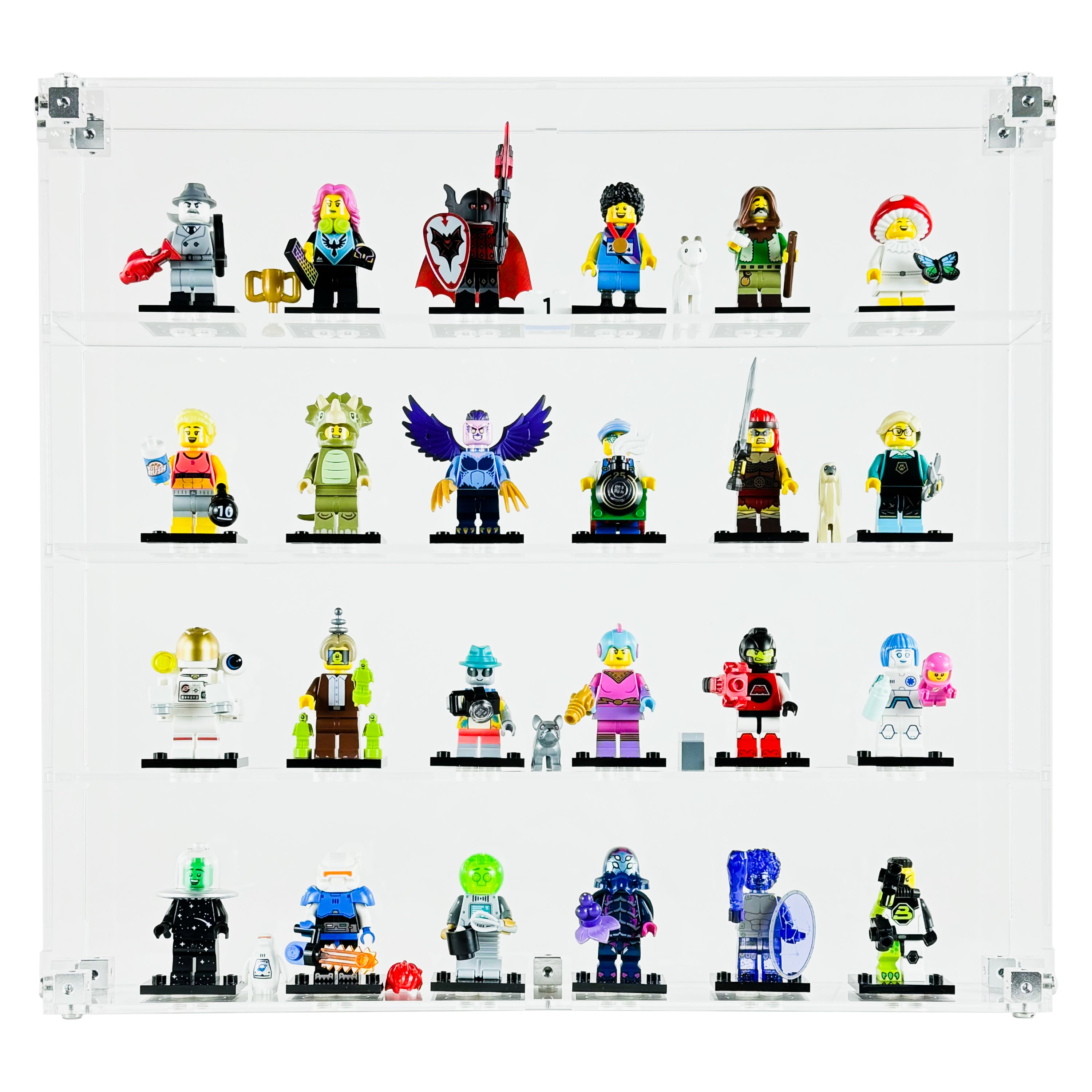 Wall Mounted Display Case LEGO® CMF 24 minifigures – Flying Box