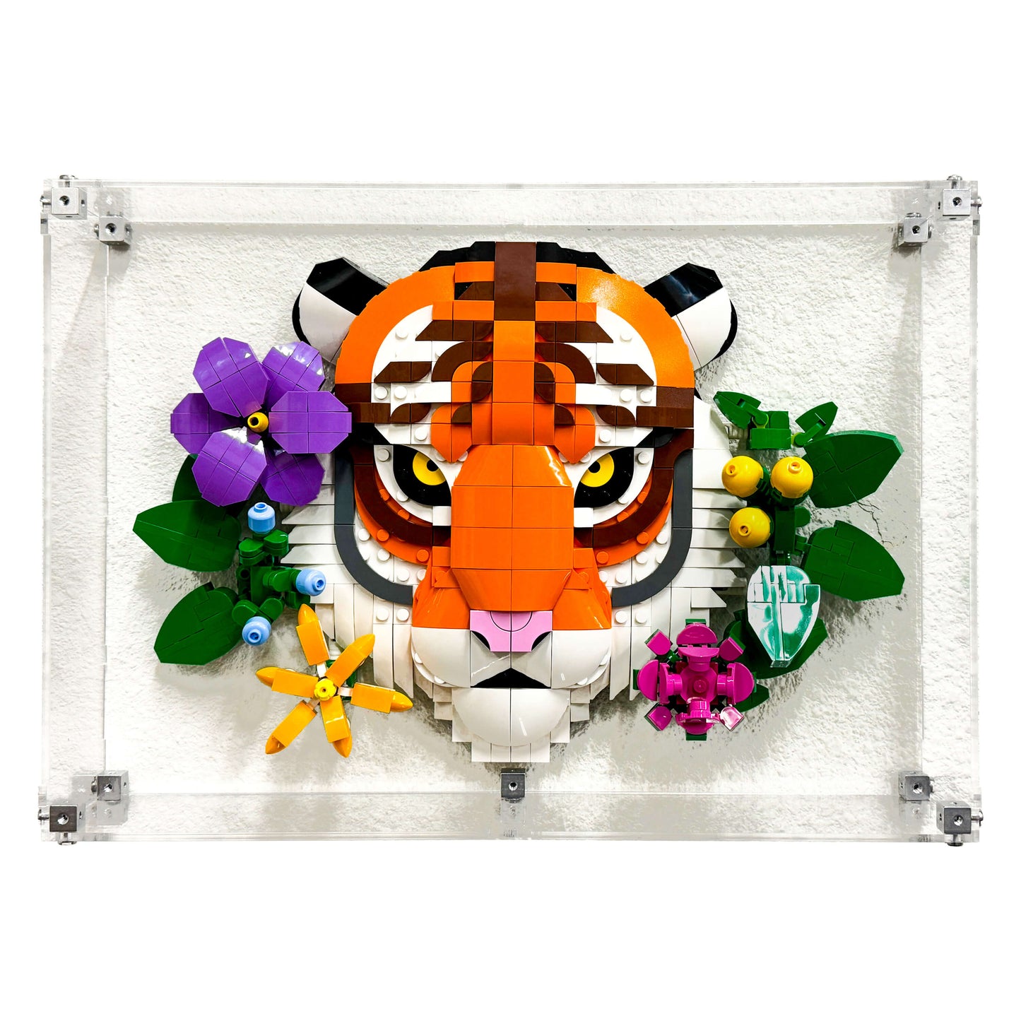 Wall Mounted Display Case for LEGO 31217 Art The Fauna Collection - Tiger
