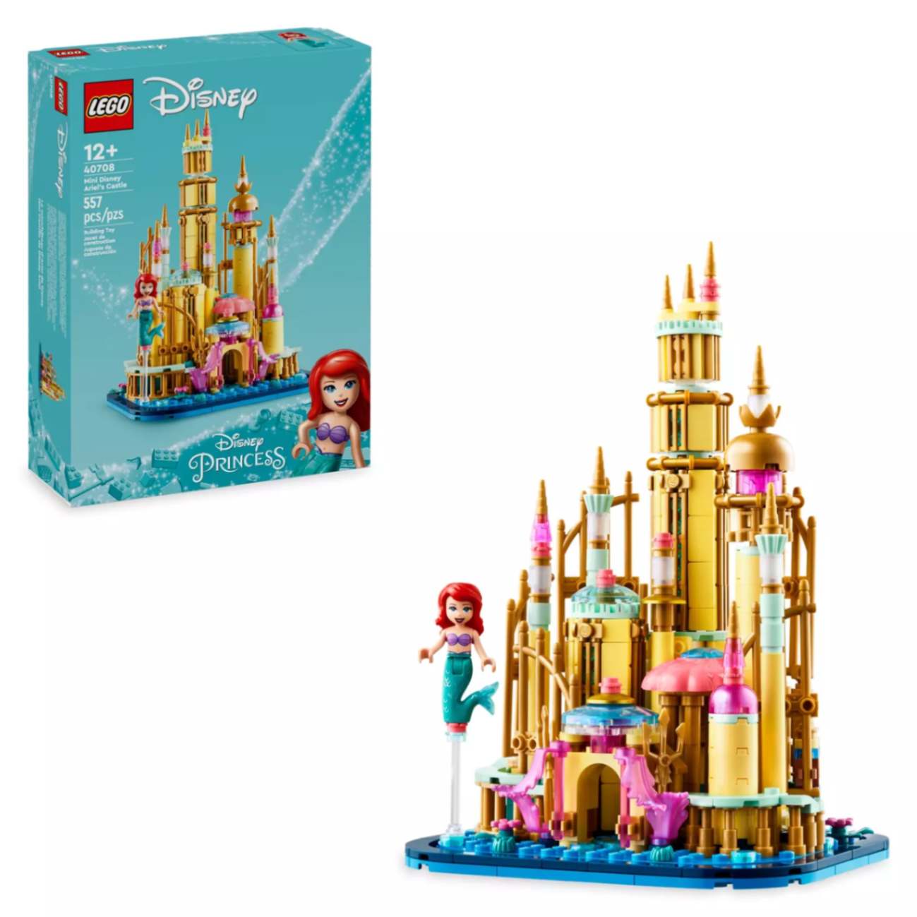 40708 display case lego disney mini disney ariel's castle