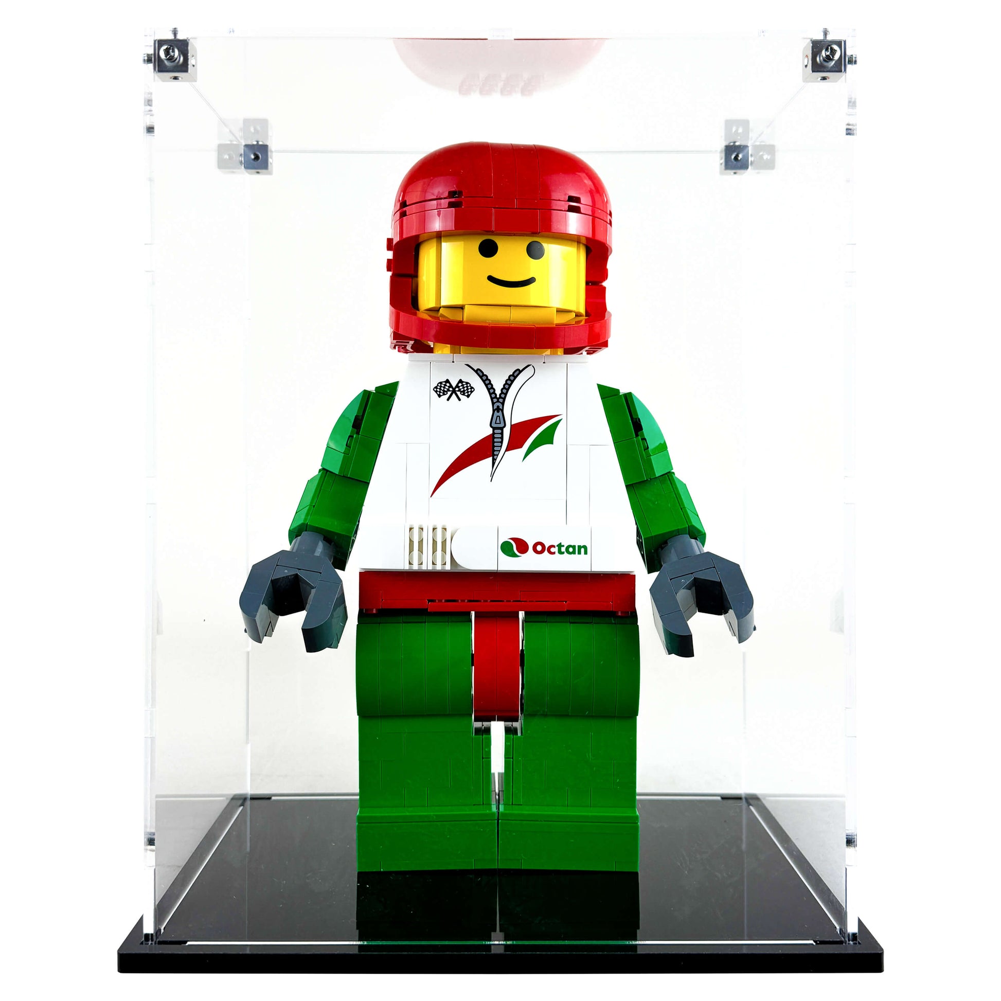 Display Case for LEGO 40819 Up-Scaled Racing Driver Minifigure