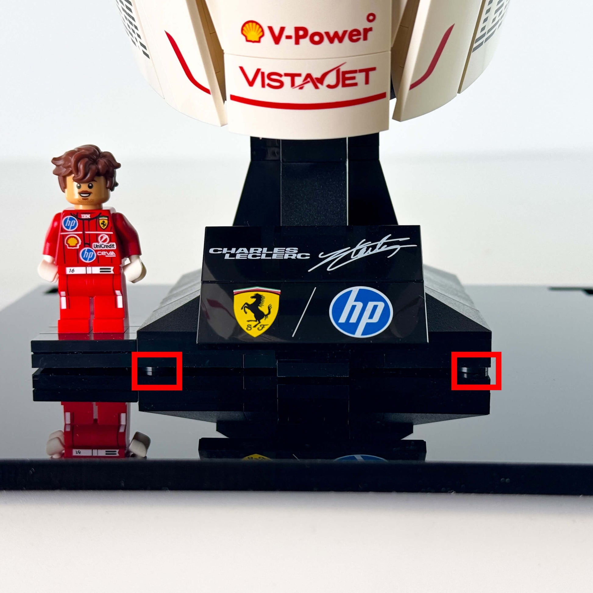 Display Case for LEGO 43014 Editions Scuderia Ferrari HP Charles Leclerc Helmet