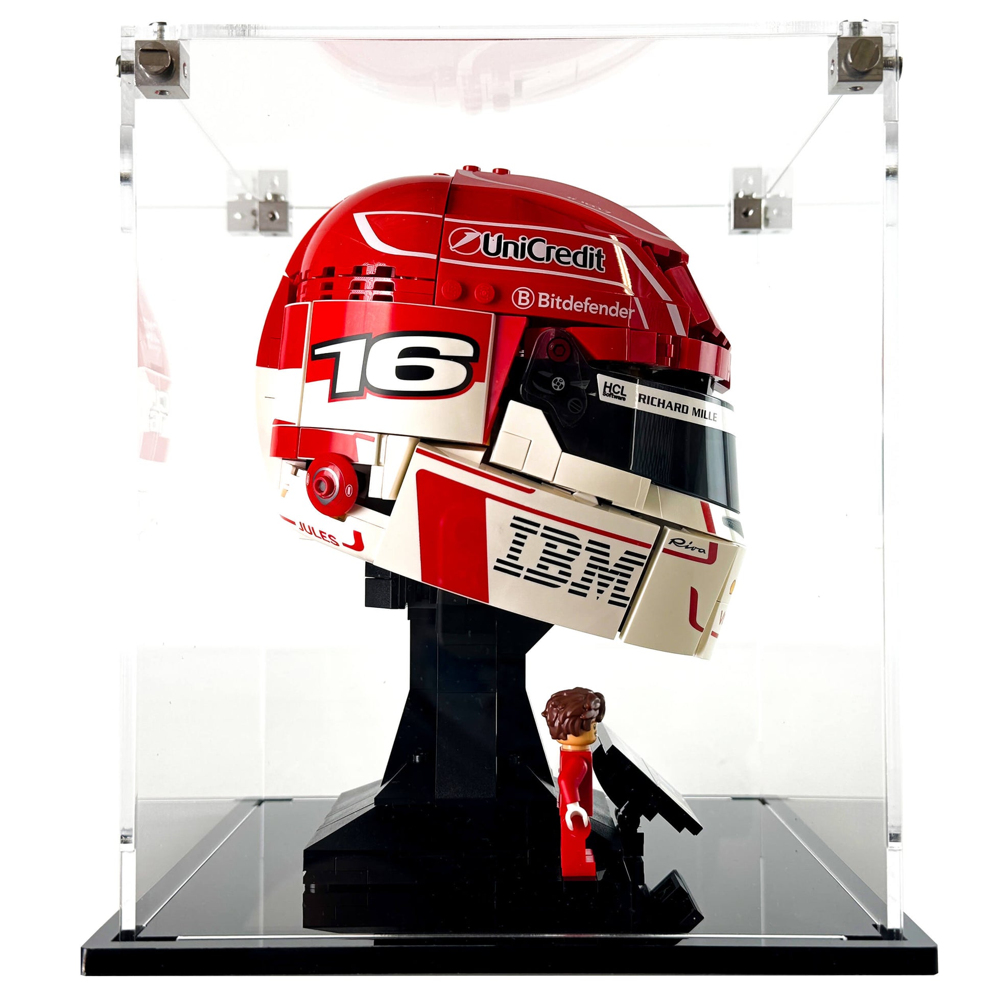 Display Case for LEGO 43014 Editions Scuderia Ferrari HP Charles Leclerc Helmet