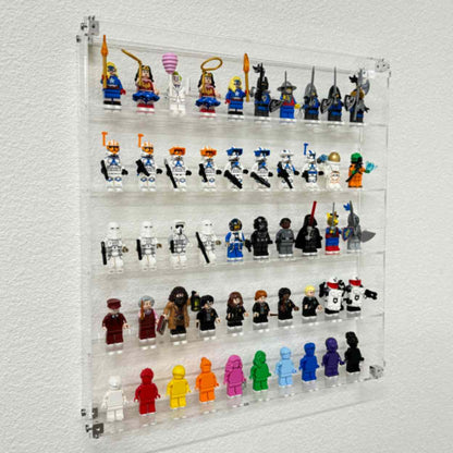 50 minifigure lego display case wall mounted