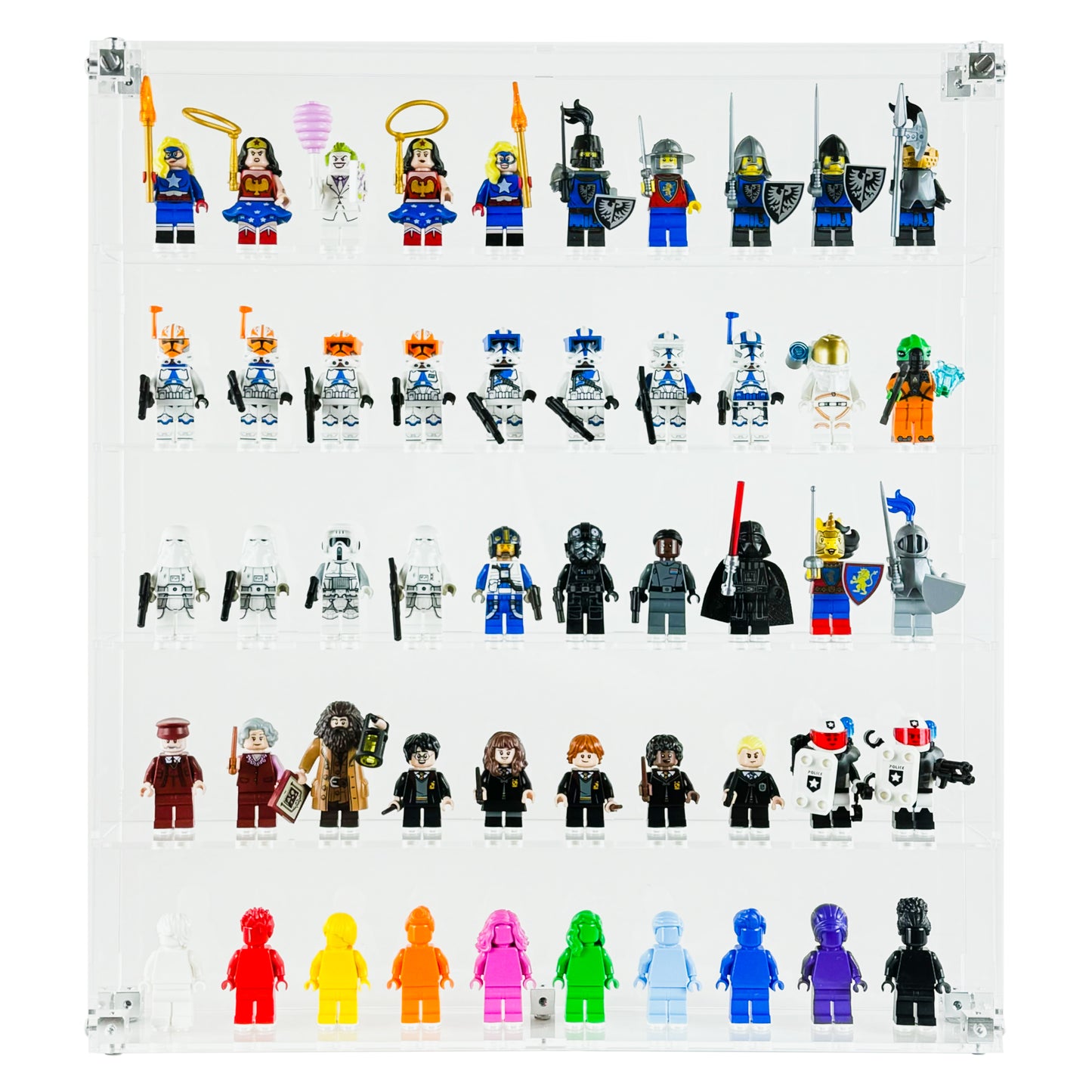 50 minifigure lego display case wall mounted