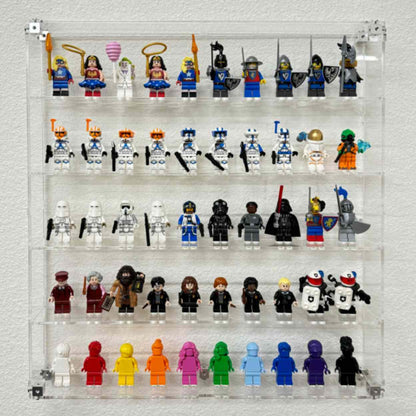 50 minifigure lego display case wall mounted