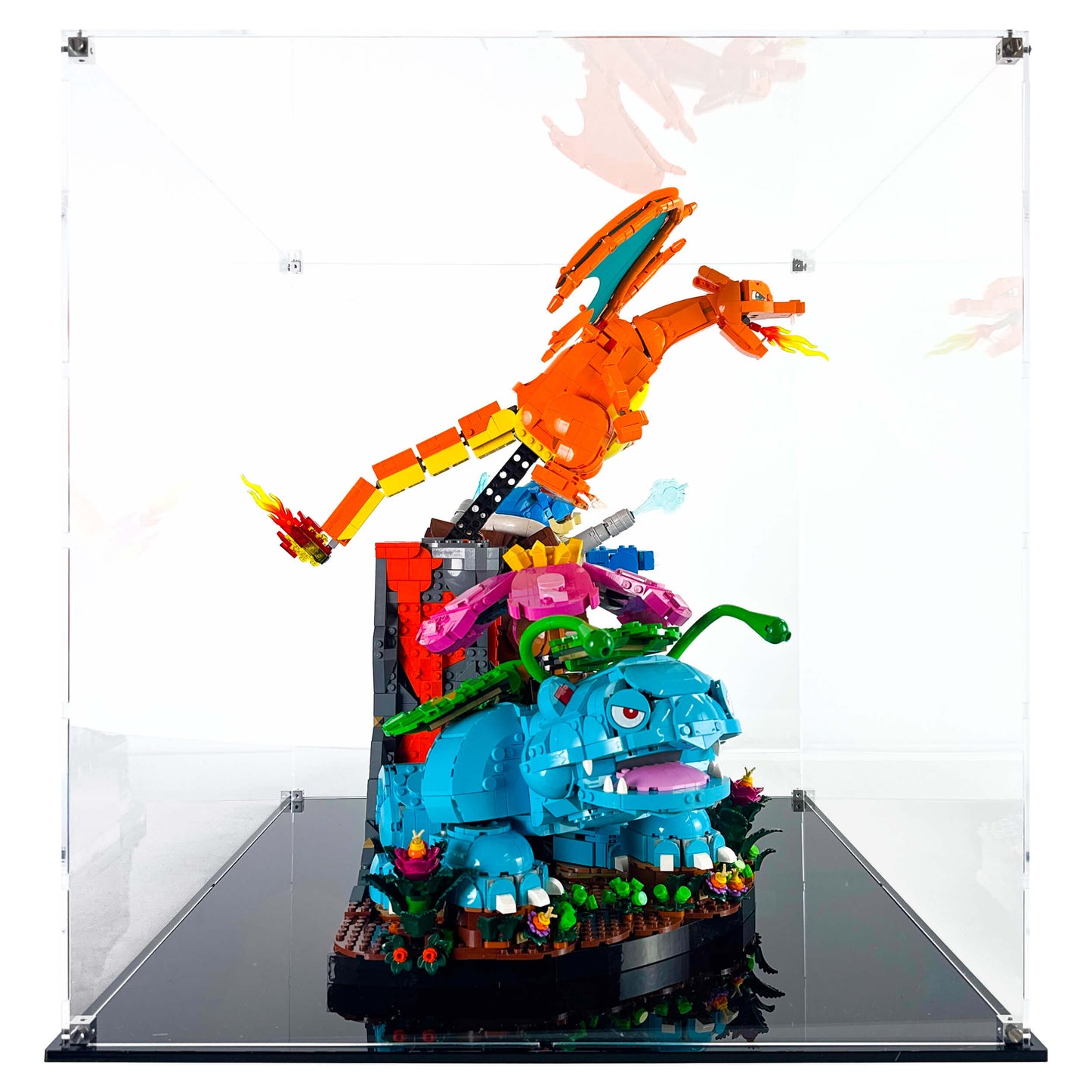Display Case for LEGO 72153 Pokémon Venusaur, Charizard and Blastoise