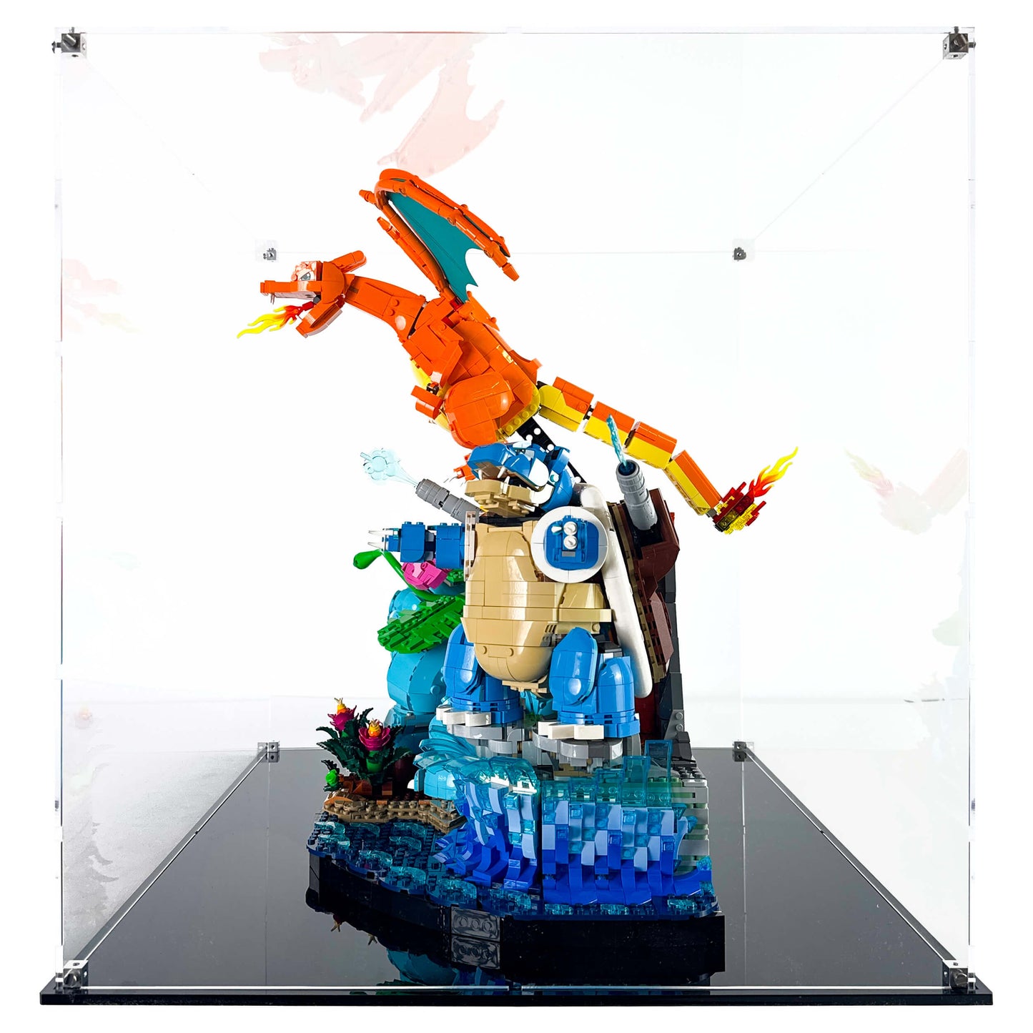 Display Case for LEGO 72153 Pokémon Venusaur, Charizard and Blastoise
