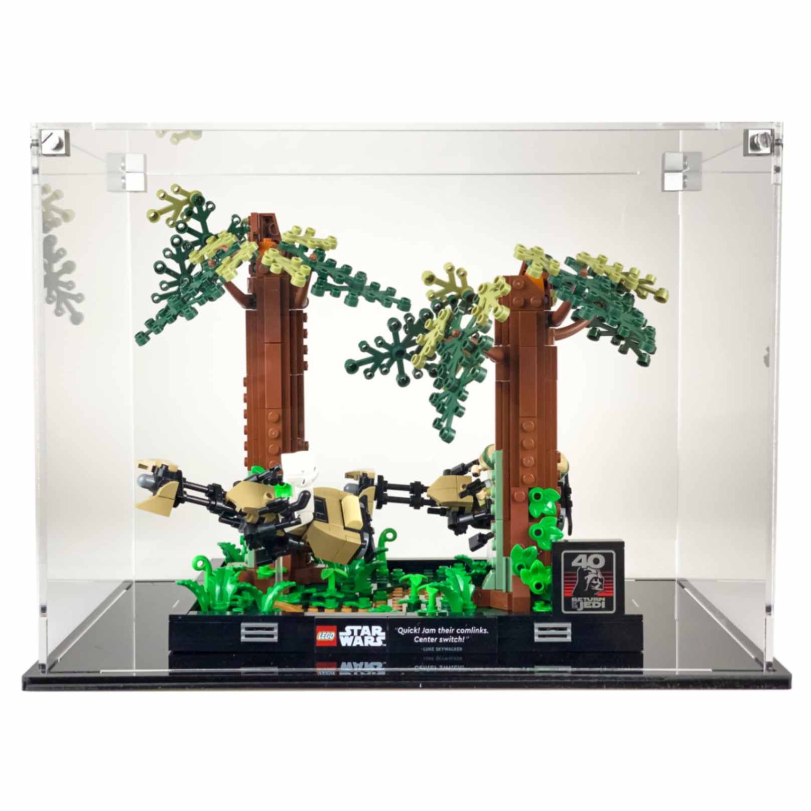 75353 display case lego star wars endor speeder chase diorama