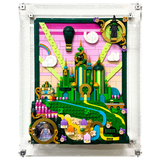 Wall Mounted Display Case for LEGO 75685 Wicked Emerald City Wall Art