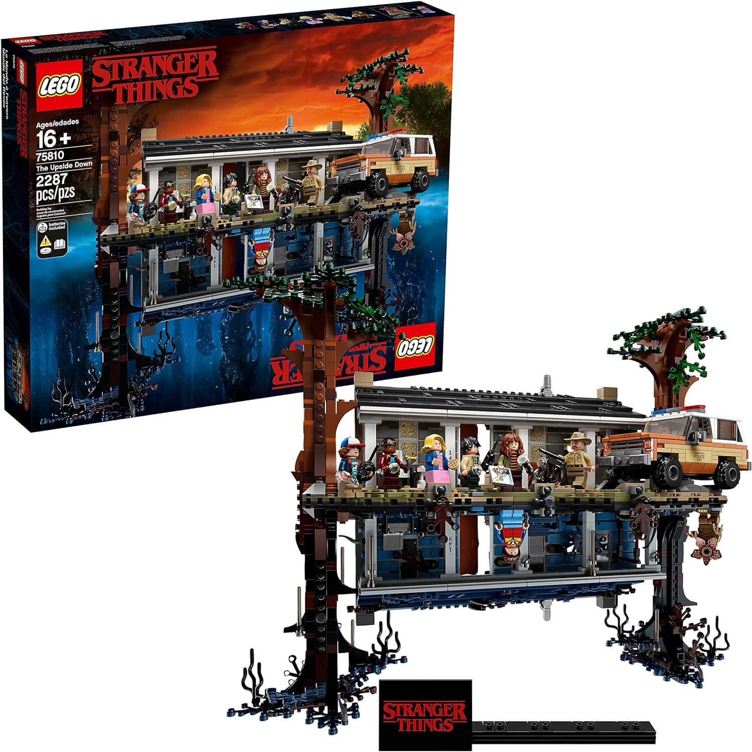 75810 display case lego stranger things the upside down