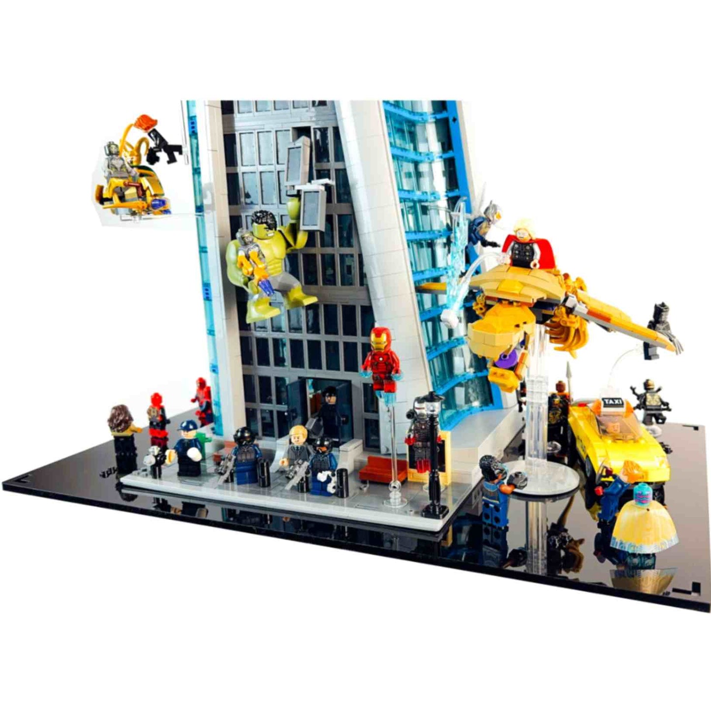 76166 display case lego marvel avengers tower battle