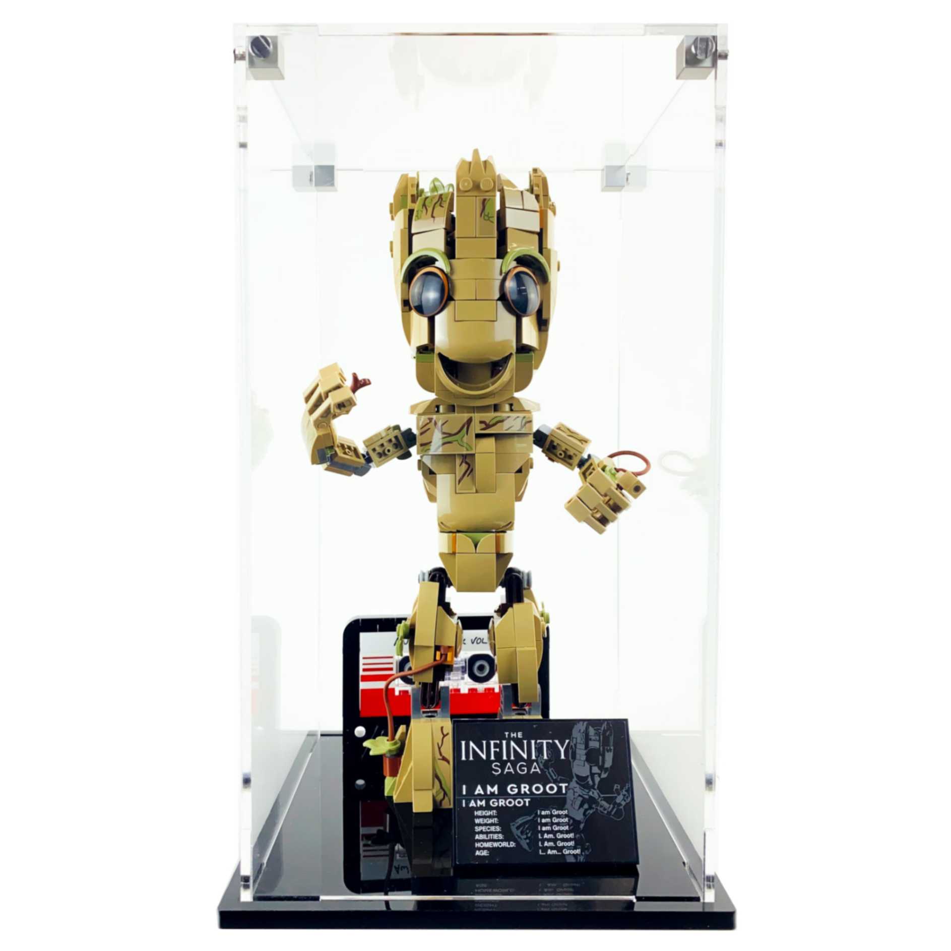 76217 display case lego marvel i am groot