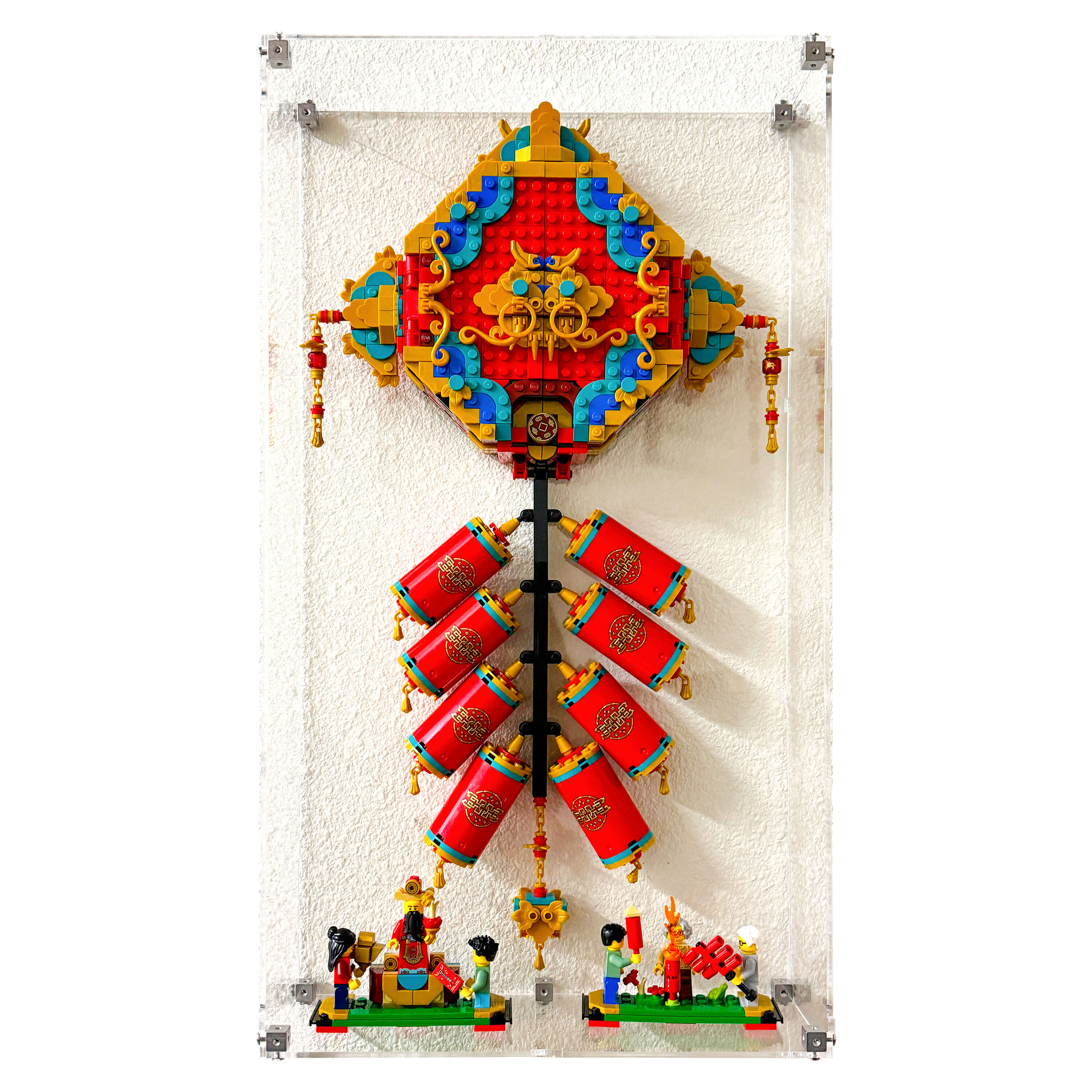 Wall Mounted Display Case for LEGO® 80118 Fortune Firecracker
