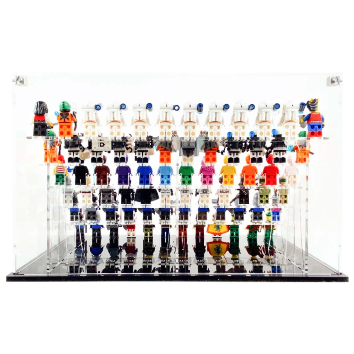 display case lego 72 minifigure fits ikea billy bookcase