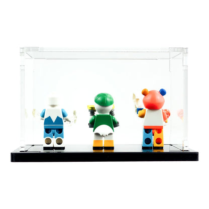 minifigure display case for 3 lego minifigures