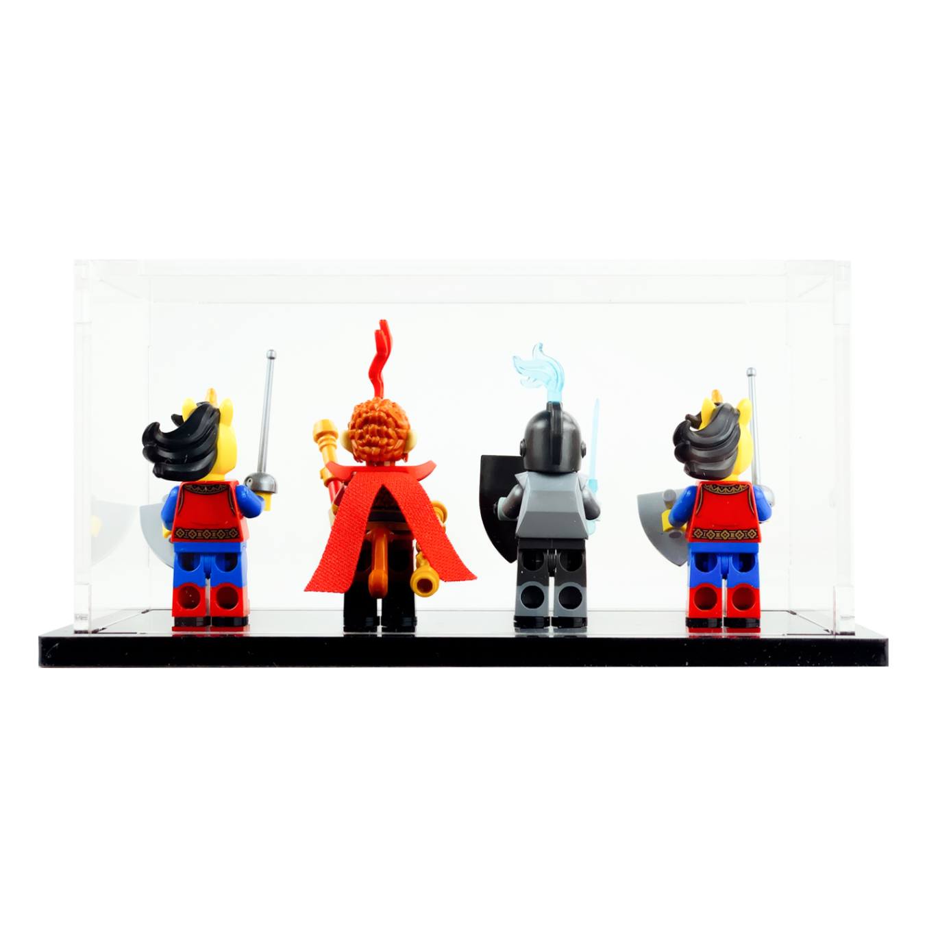 minifigure display case for 4 lego minifigures