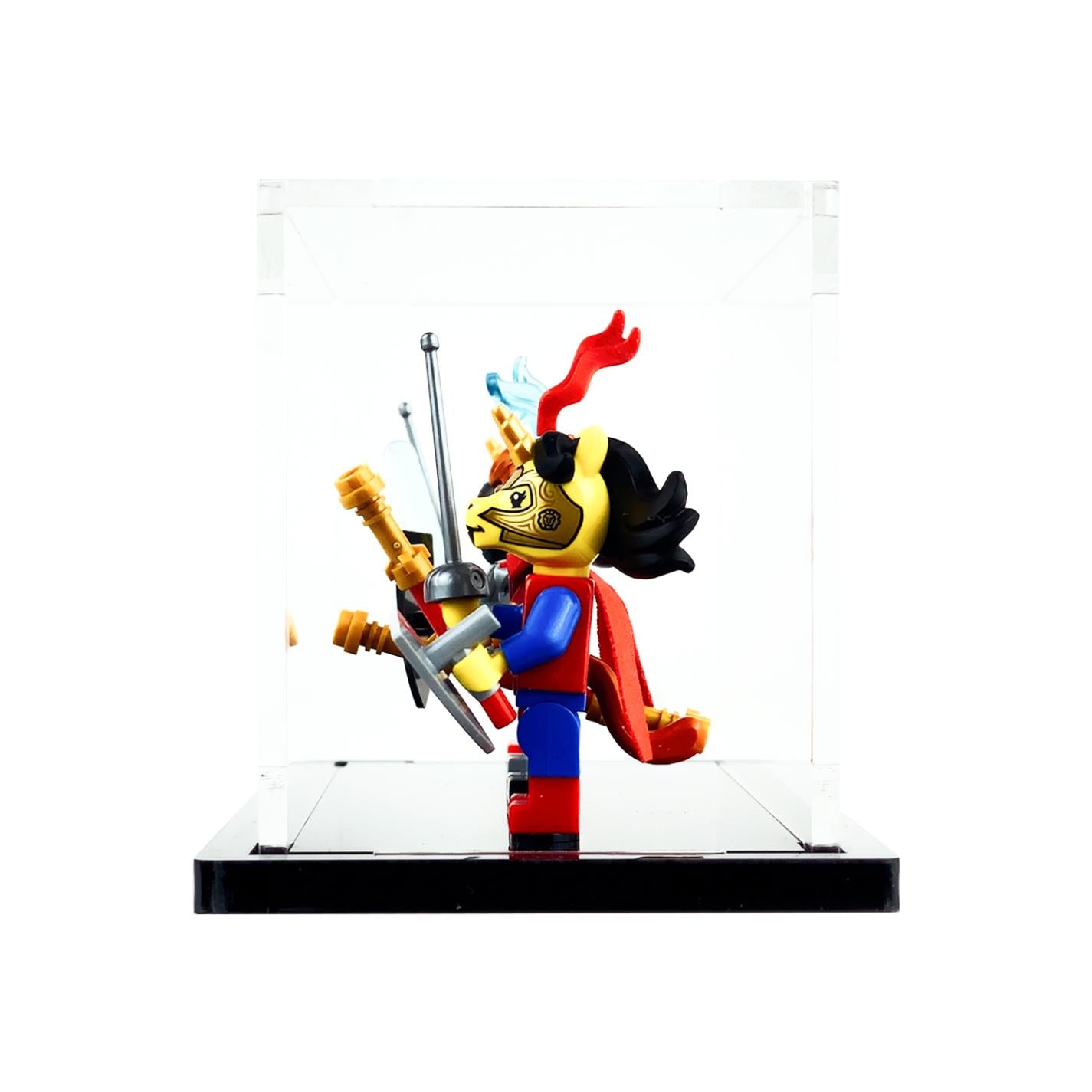 minifigure display case for 4 lego minifigures