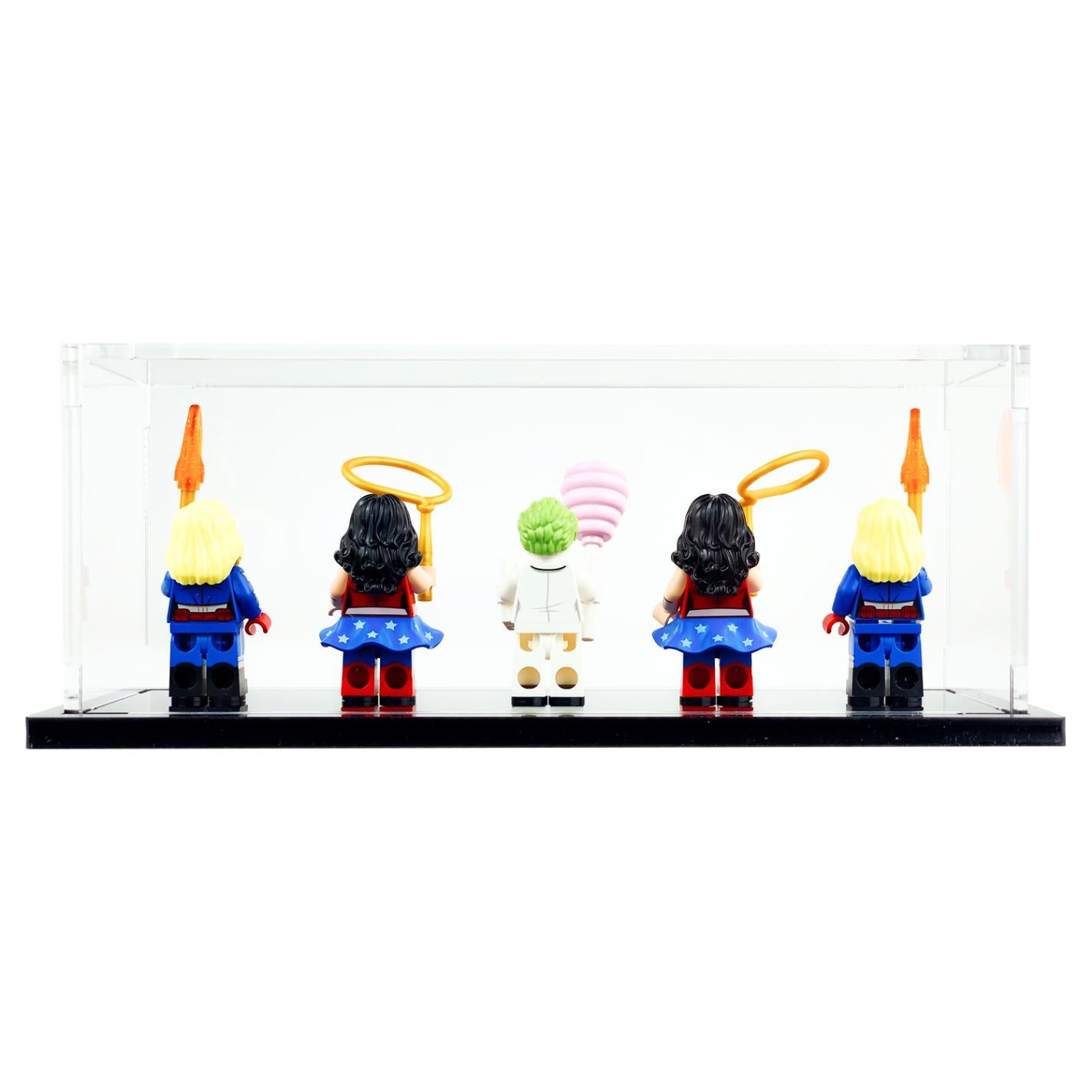 minifigure display case for 5 lego minifigures