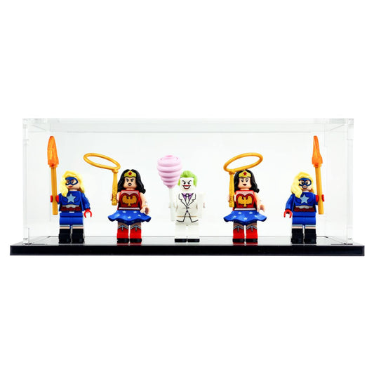 minifigure display case for 5 lego minifigures