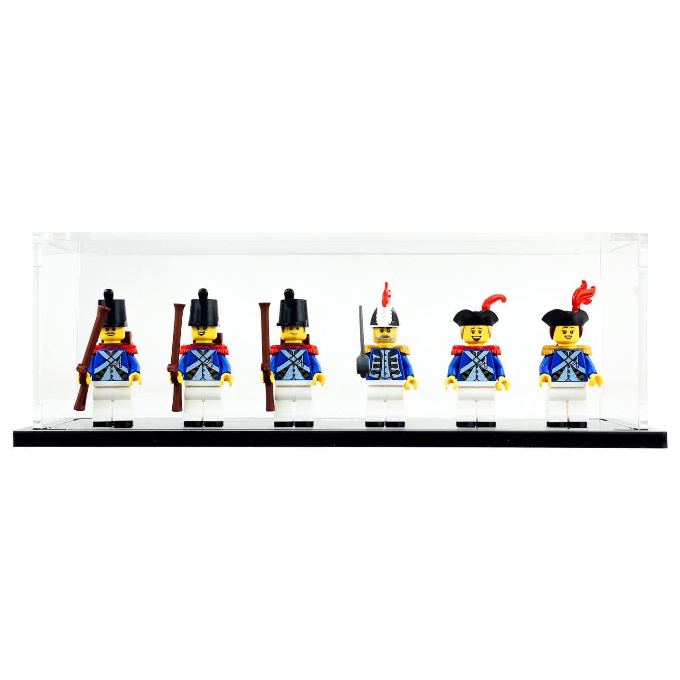 minifigure display case for 6 lego minifigures