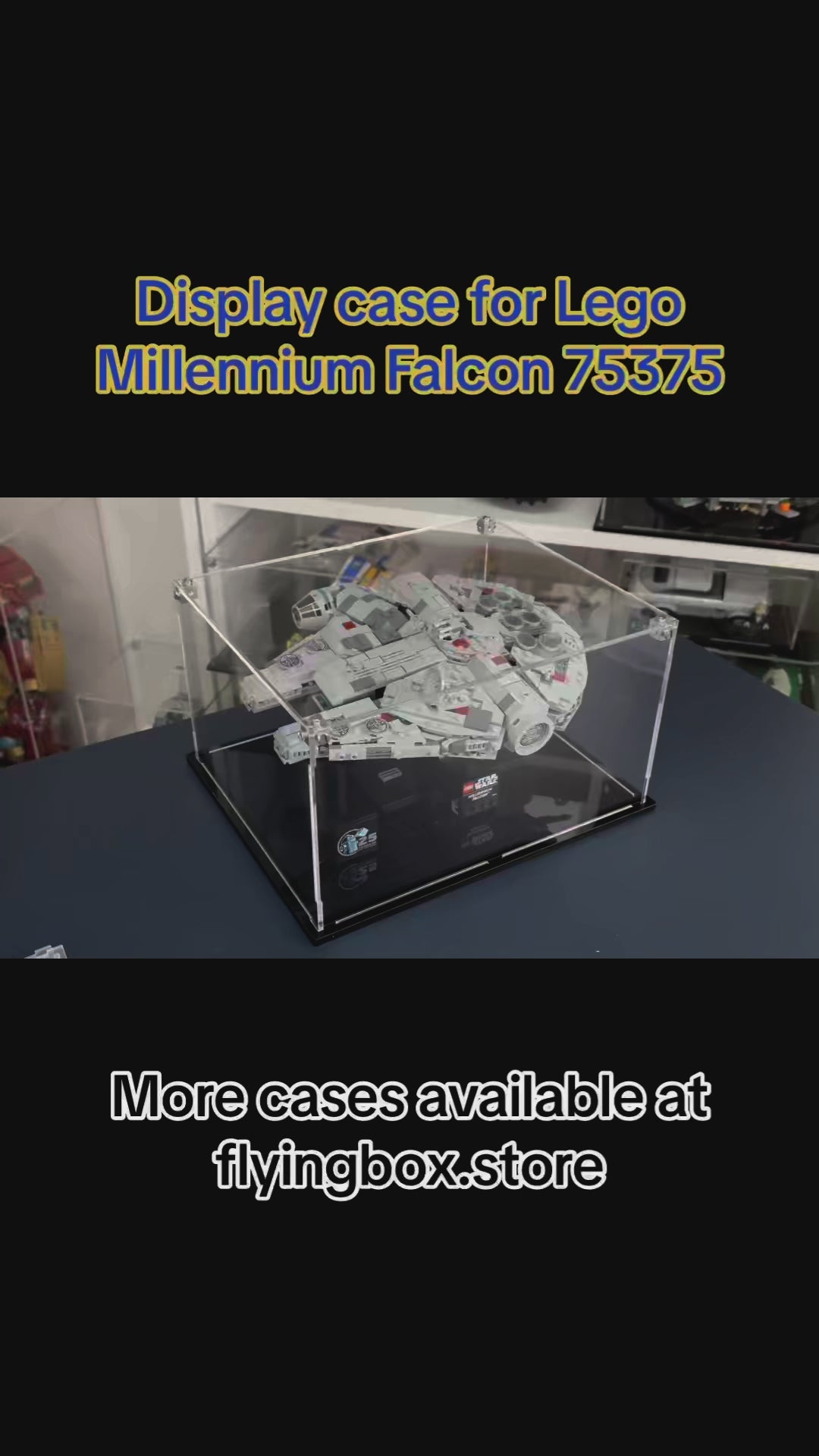 75375 display case lego star war millunnium falcon video