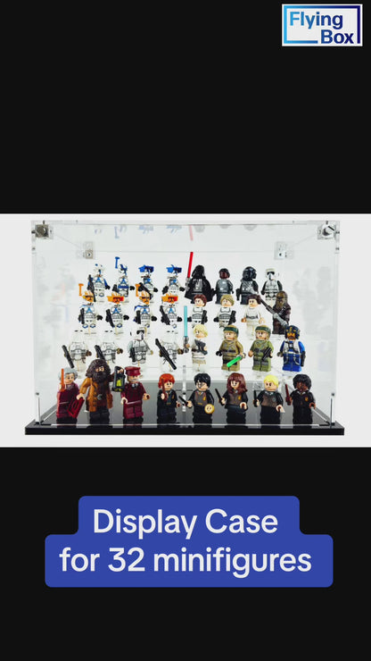 one minute clip assemble display case for lego 32 minifigures