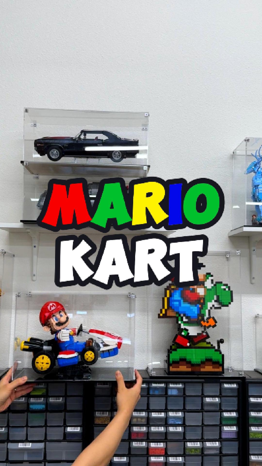 Display Case for LEGO 72037 Super Mario Mario Kart – Mario & Standard Kart