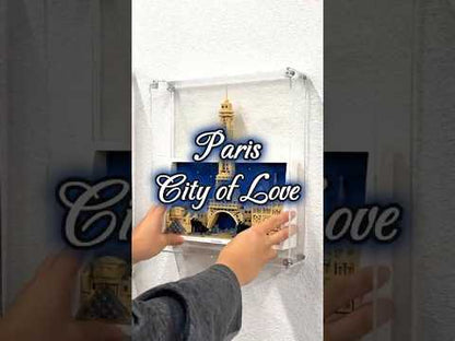 Wall Mounted Display Case for LEGO 21064 Architecture Paris - City of Love