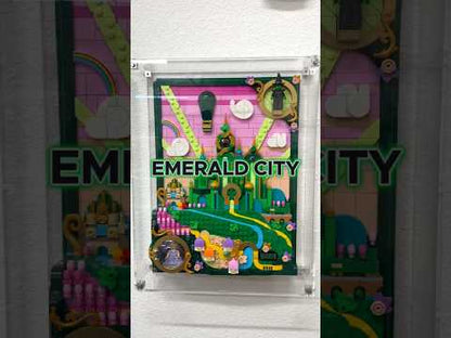 Wall Mounted Display Case for LEGO 75685 Wicked Emerald City Wall Art