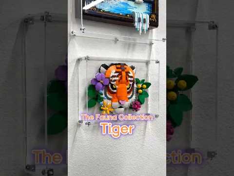 Wall Mounted Display Case for LEGO 31217 Art The Fauna Collection - Tiger