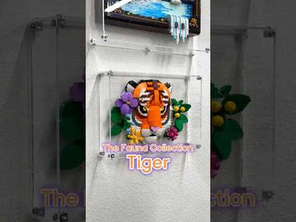 Wall Mounted Display Case for LEGO 31217 Art The Fauna Collection - Tiger