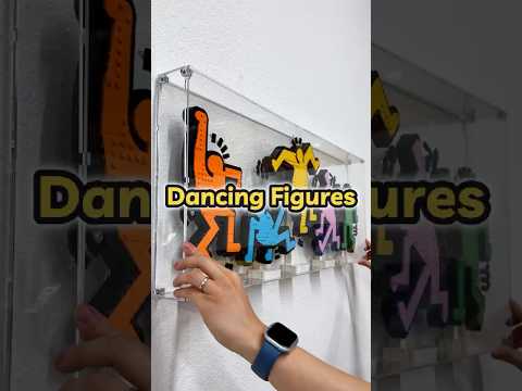 Wall Mounted Display Case for LEGO 31216 Art Keith Haring – Dancing Figures